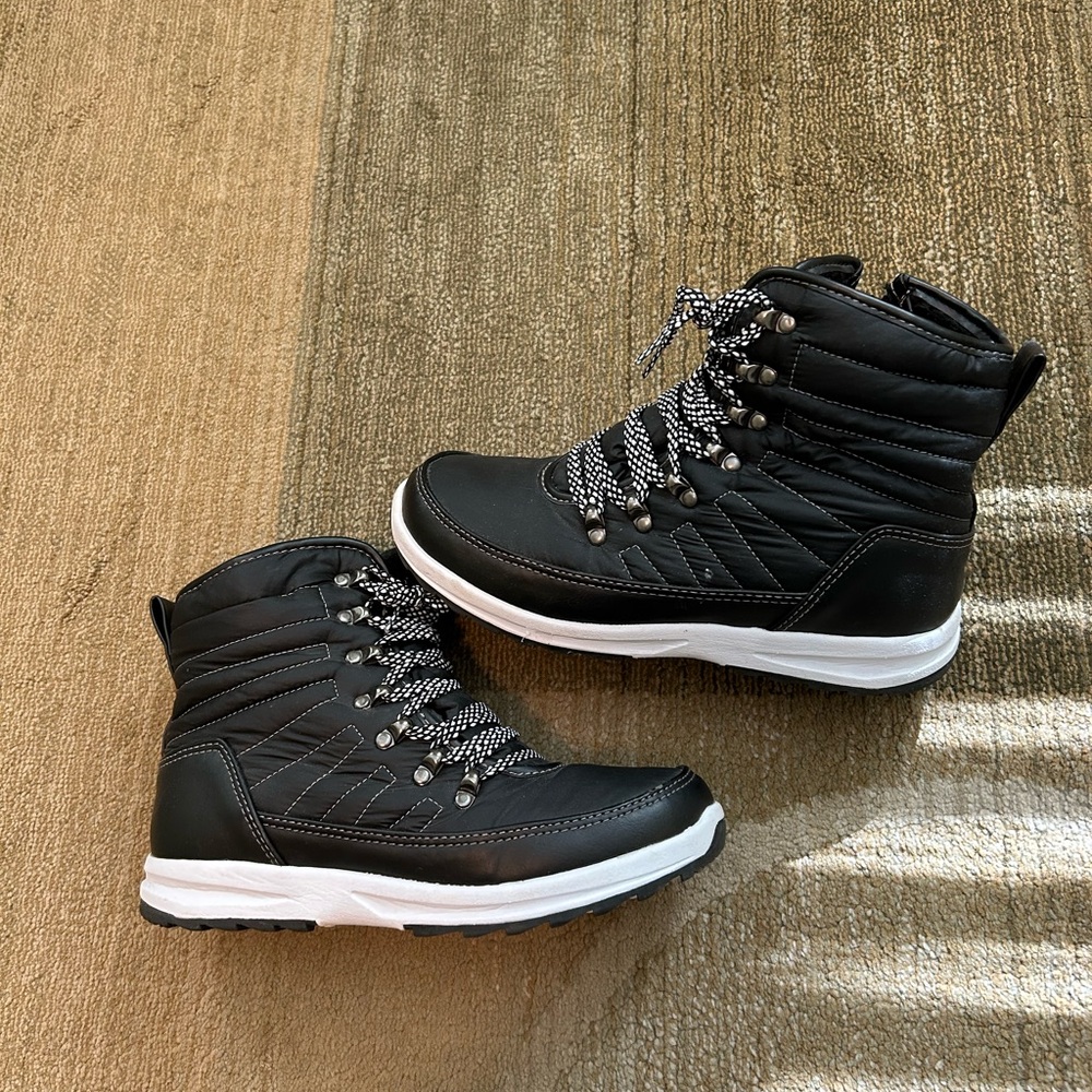 Black and White High-Top Sneakers